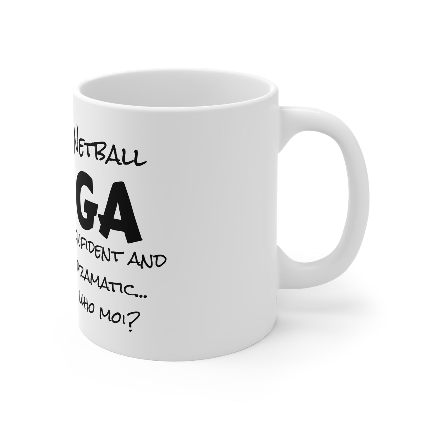 Gazelle 'Netball GA - Confident and Dramatic....Who Moi?' coffee mug
