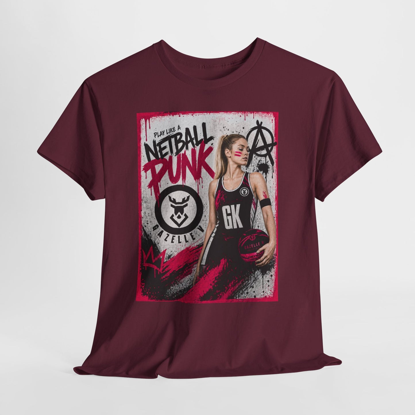 'GK Netball Punk' Limited Edition T-Shirt. PERSONALISATION AVAILABLE