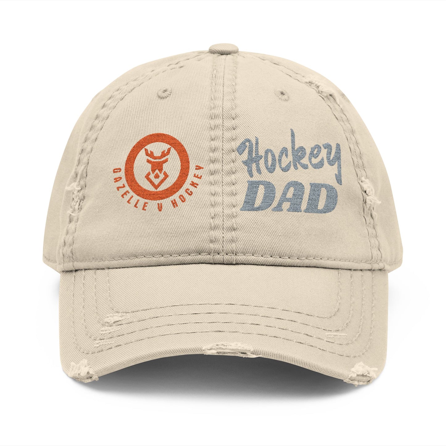 Gazelle V Hockey "Hockey Dad" Distressed Embroidered Cap