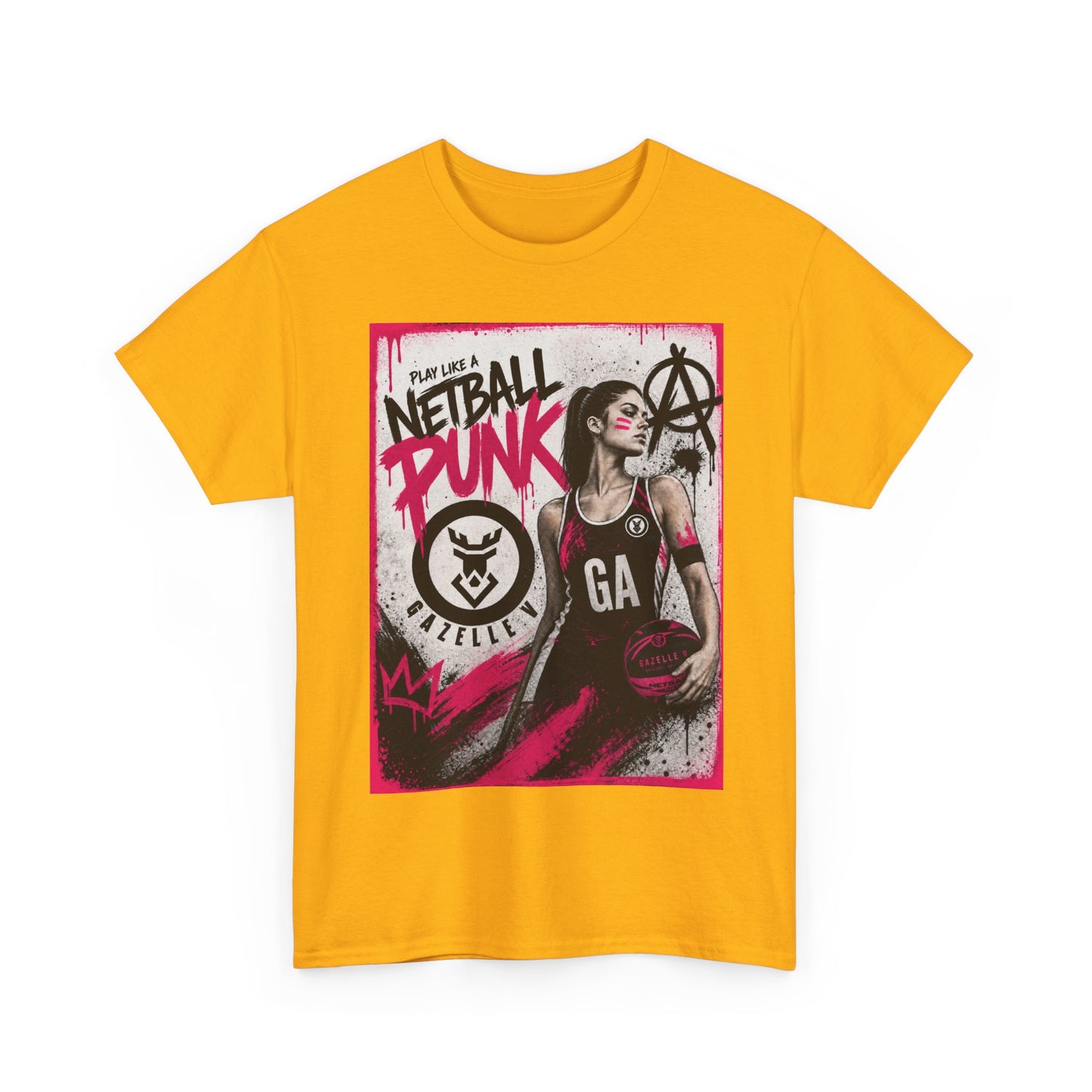'GA Netball Punk' Limited Edition T-Shirt. PERSONALISATION AVAILABLE