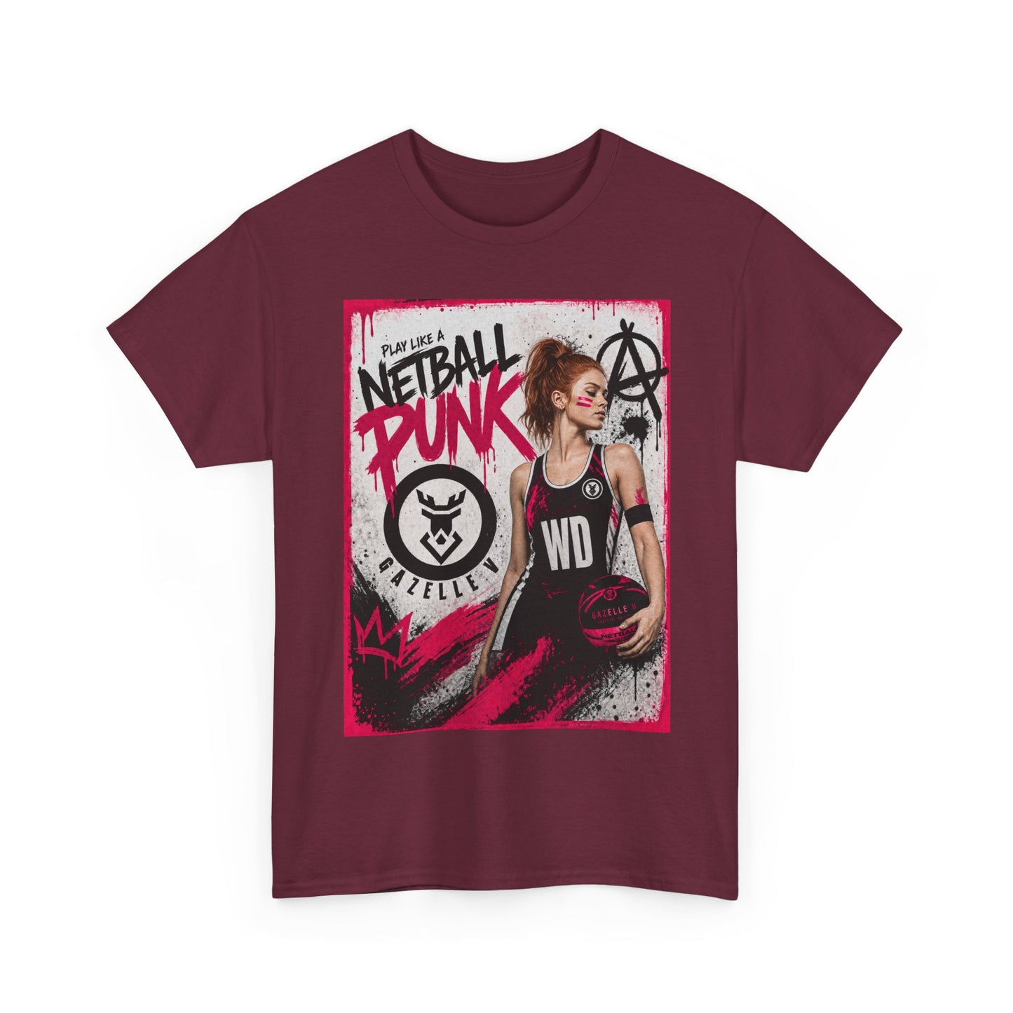 'WD Netball Punk' Limited Edition T-Shirt. PERSONALISATION AVAILABLE