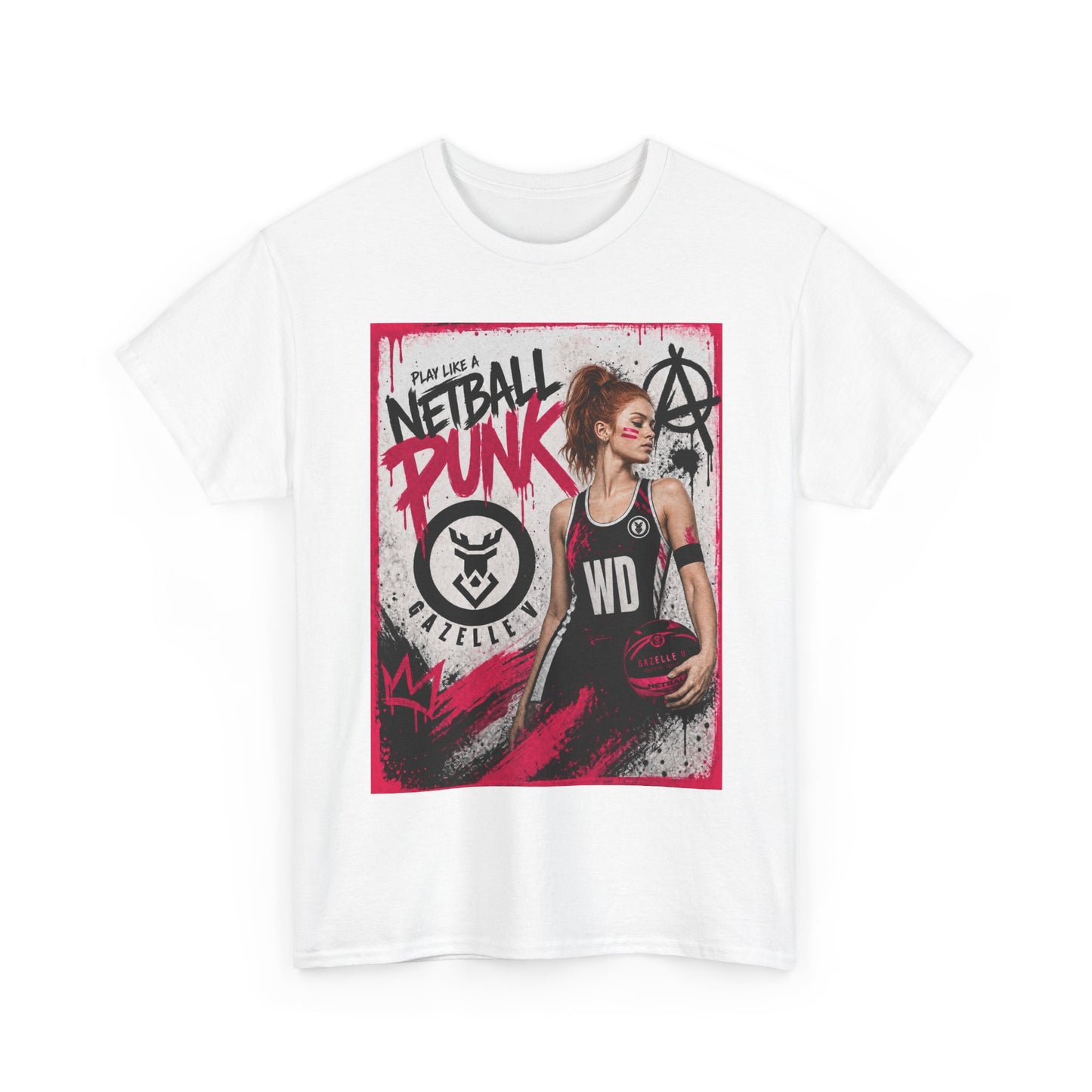 'WD Netball Punk' Limited Edition T-Shirt. PERSONALISATION AVAILABLE