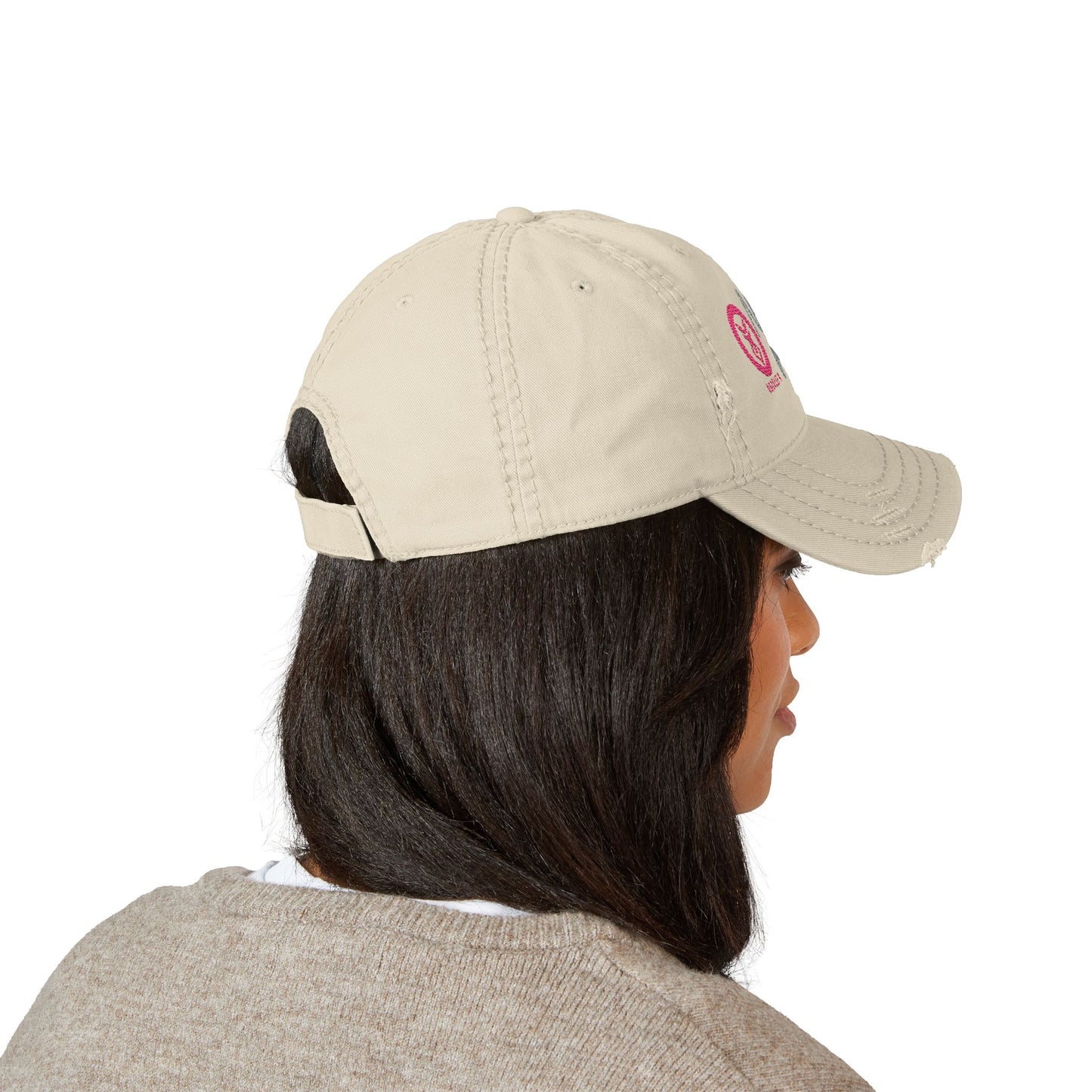 Gazelle 'Netball Mum' Embroidered Distressed Baseball Cap