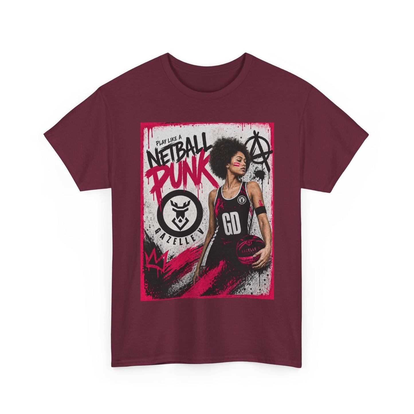 'GD Netball Punk' Limited Edition T-Shirt. PERSONALISATION AVAILABLE