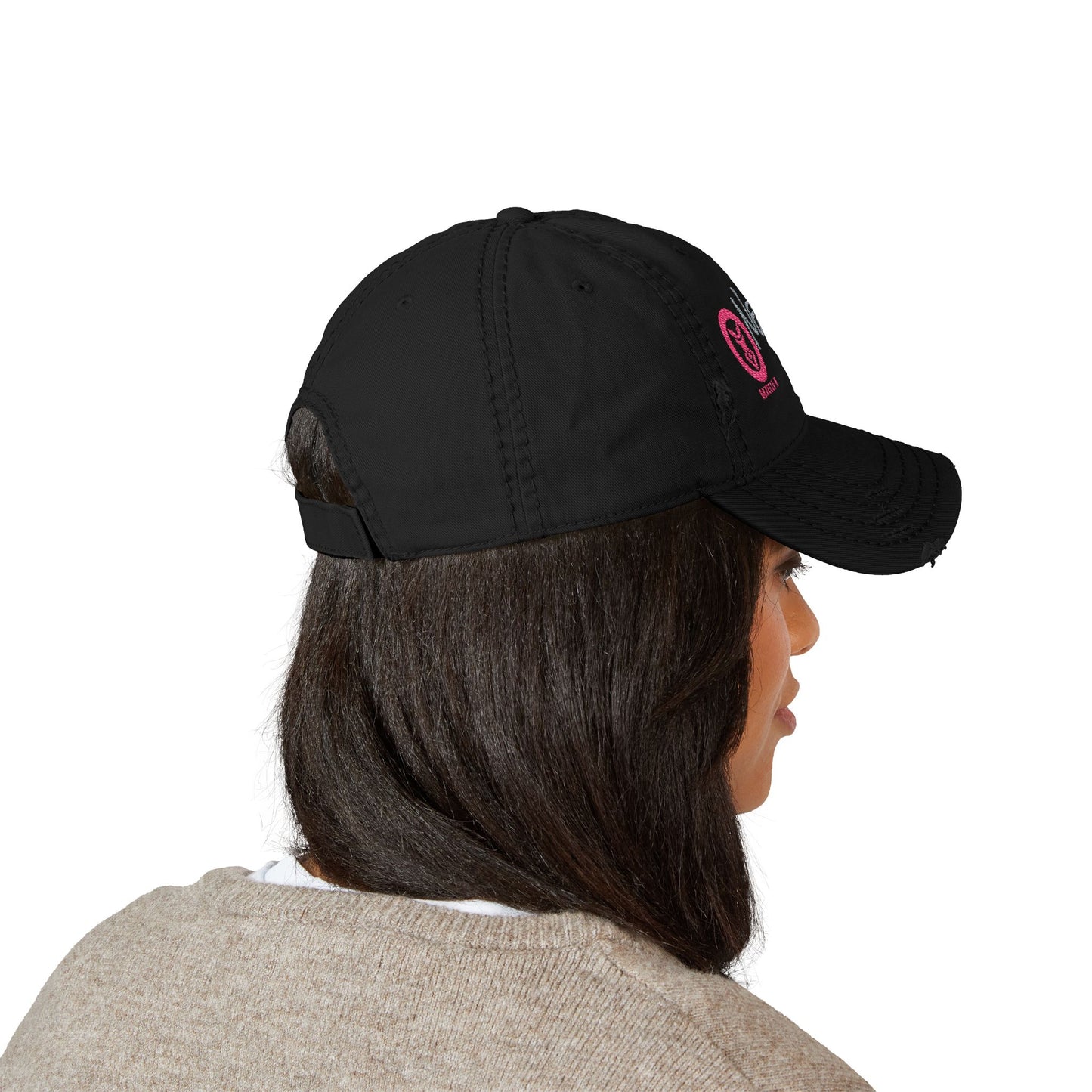 Gazelle 'Netball locked in bruh' Embroidered Distressed Baseball Cap