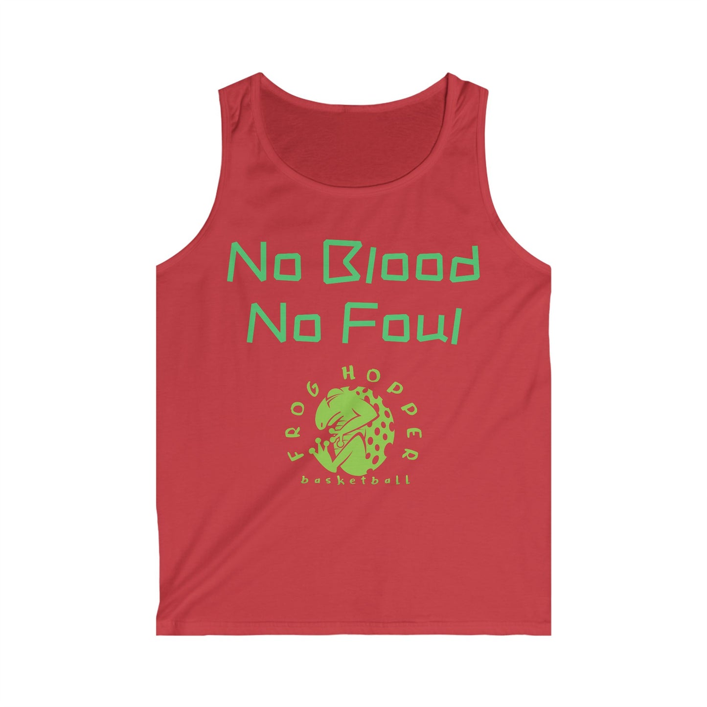 Frog Hopper Basketball 'No Blood No Foul' Tank Top — Men's Athletic Jersey