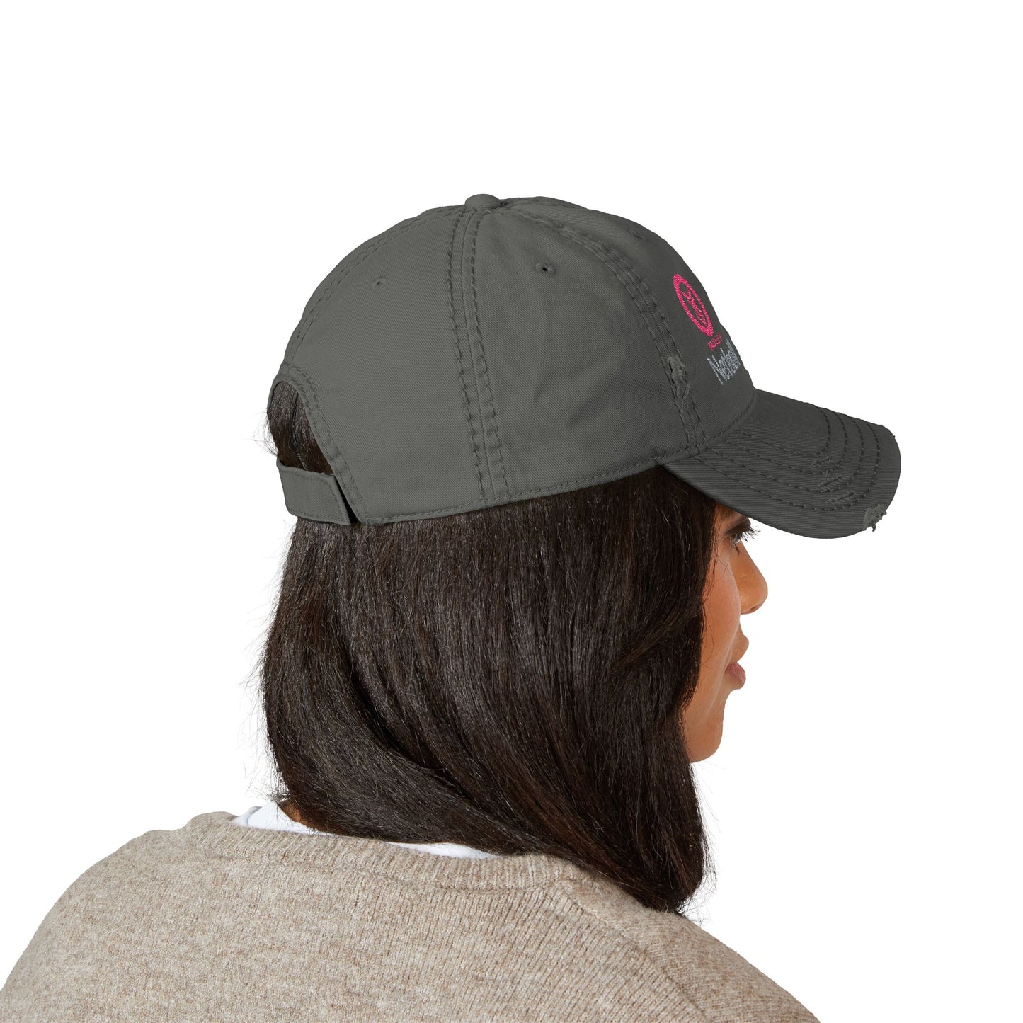 Gazelle 'Netball GD' Embroidered Distressed Baseball Cap