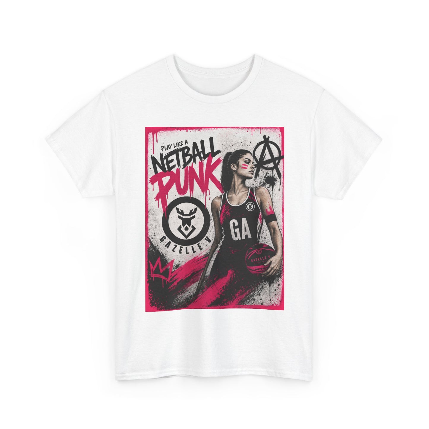 'GA Netball Punk' Limited Edition T-Shirt. PERSONALISATION AVAILABLE
