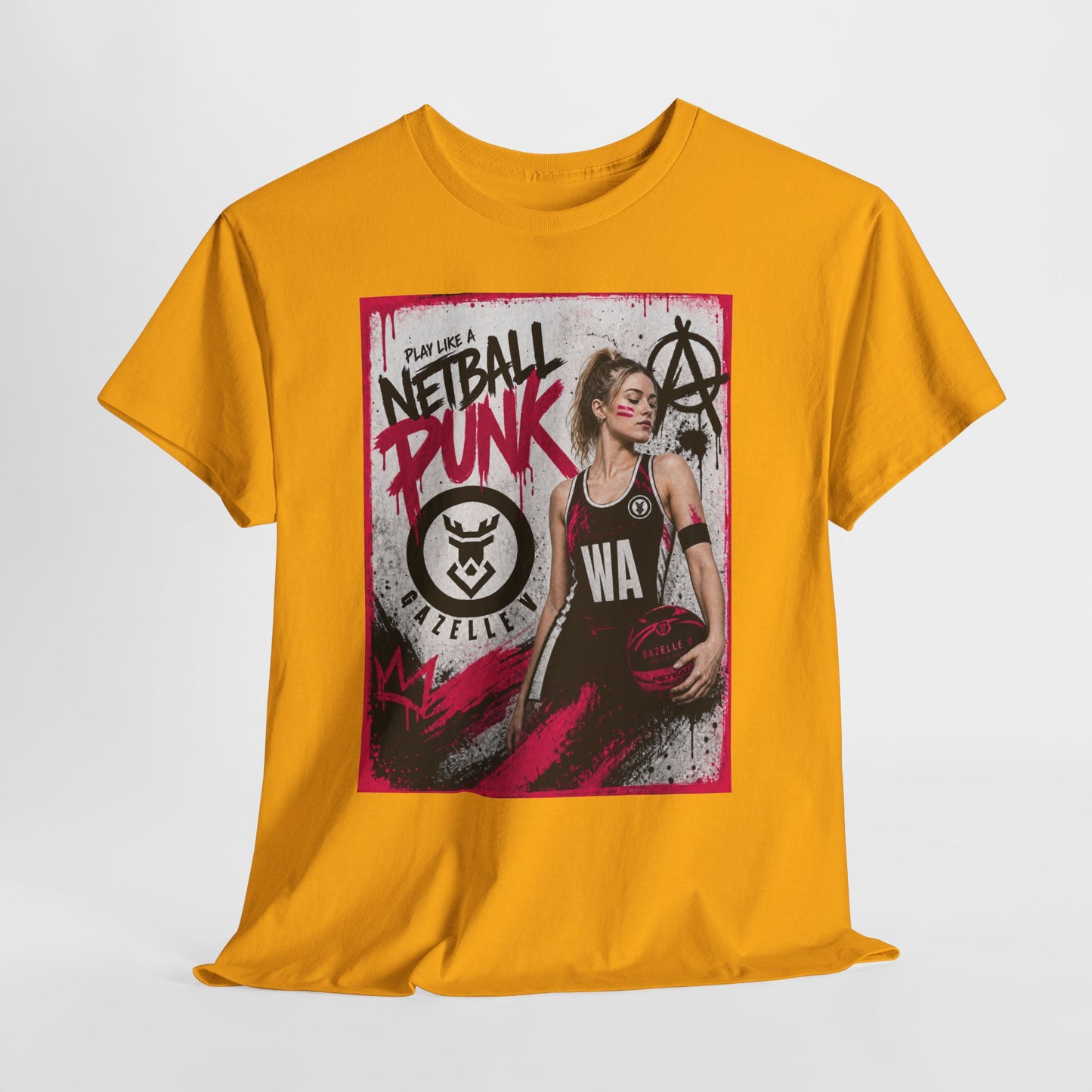 'WA Netball Punk' Limited Edition T-Shirt. PERSONALISATION AVAILABLE