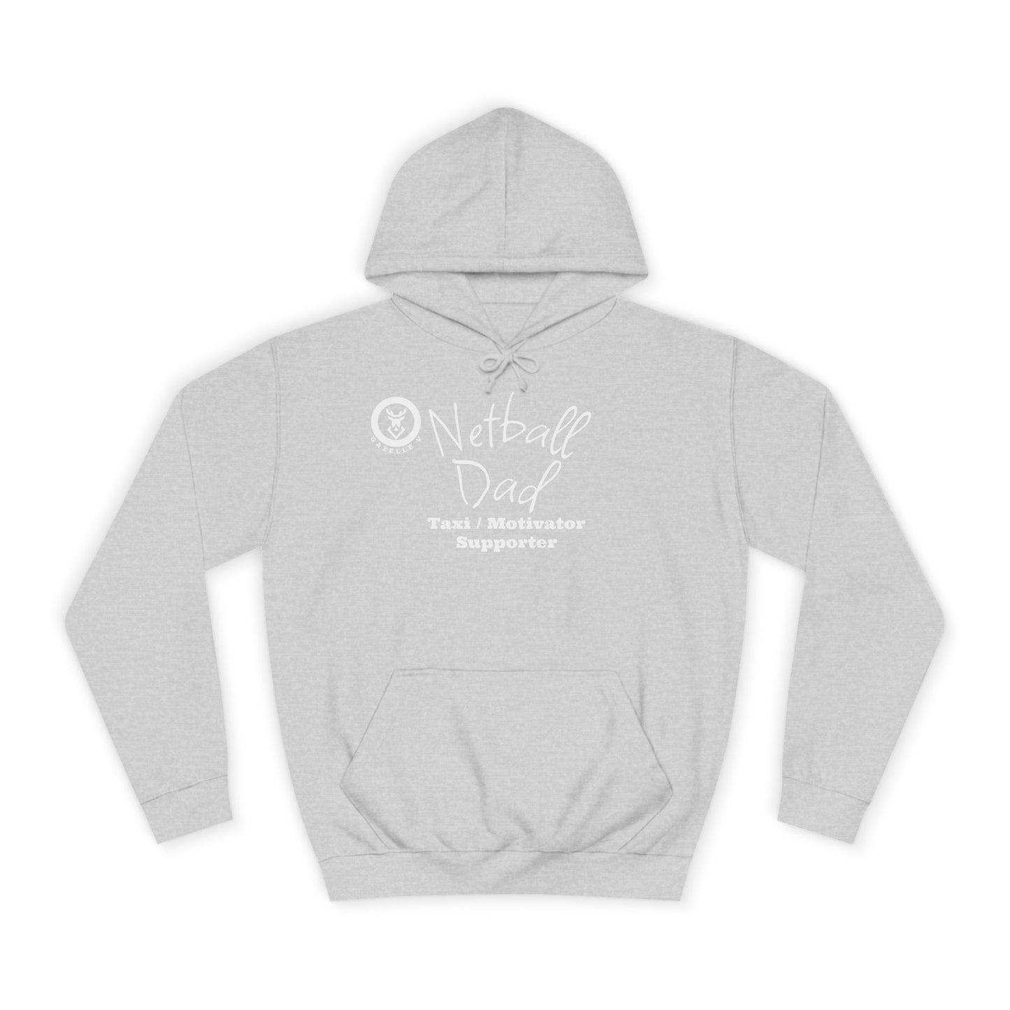 Gazelle V 'Netball Dad Taxi Motivator Supporter' Netball Hoodie