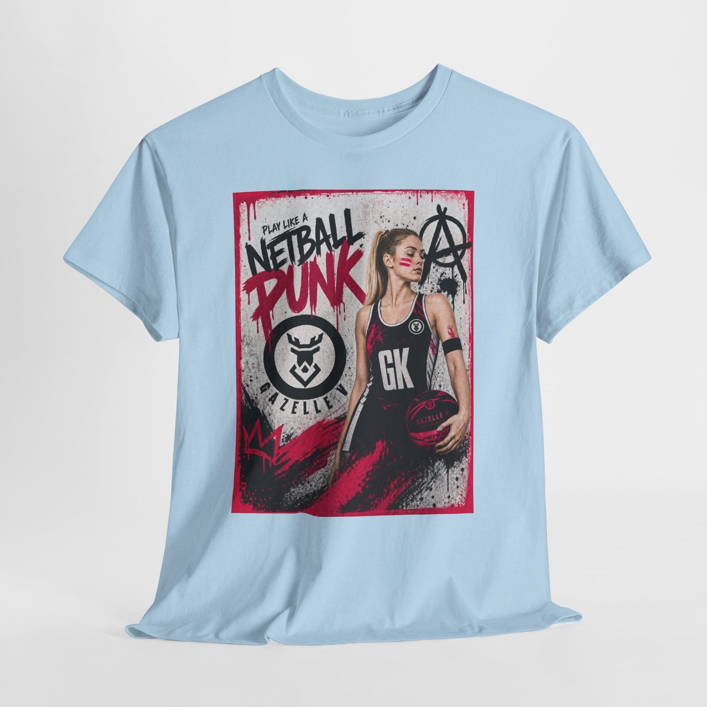 'GK Netball Punk' Limited Edition T-Shirt. PERSONALISATION AVAILABLE
