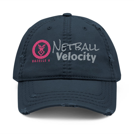 Gazelle 'Netball Velocity' Embroidered Distressed Baseball Cap