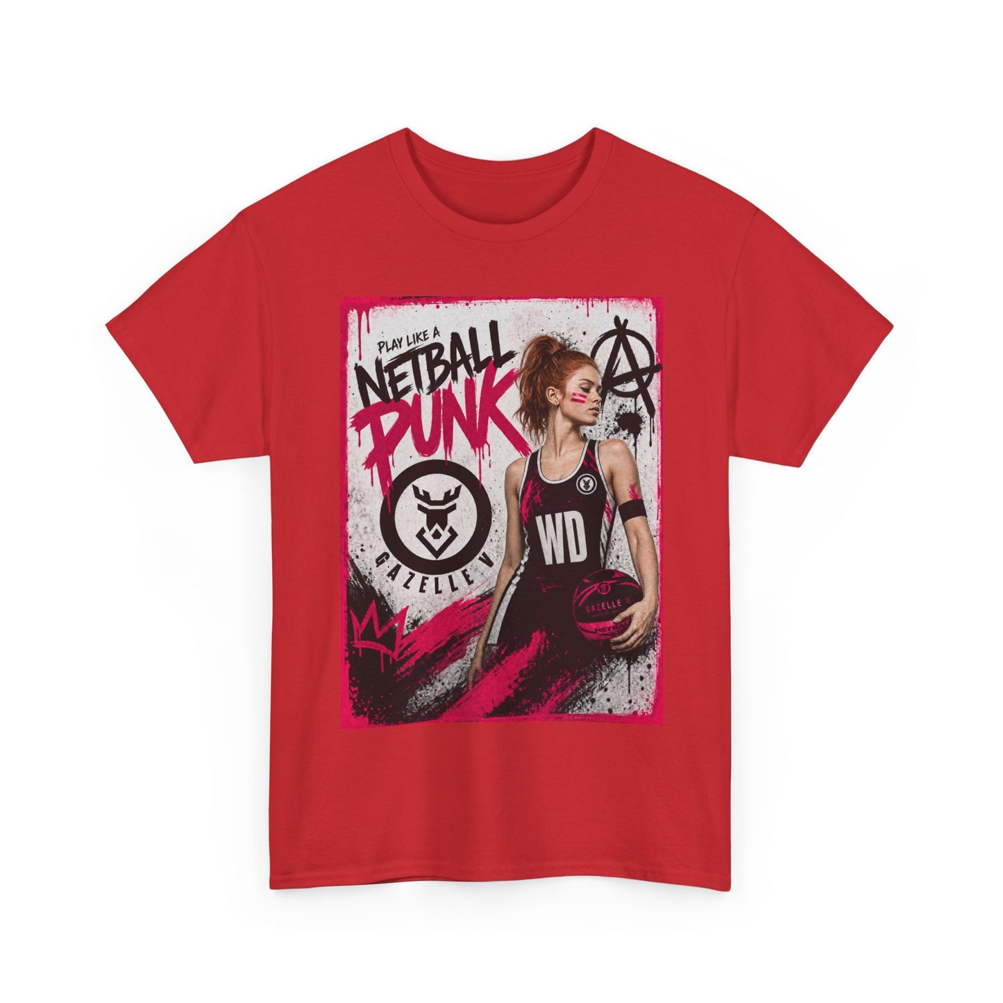 'WD Netball Punk' Limited Edition T-Shirt. PERSONALISATION AVAILABLE
