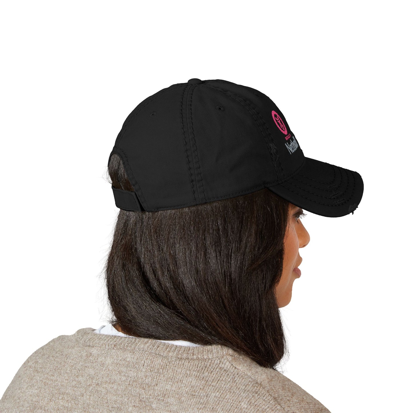 Gazelle 'Netball GS' Embroidered Distressed Baseball Cap