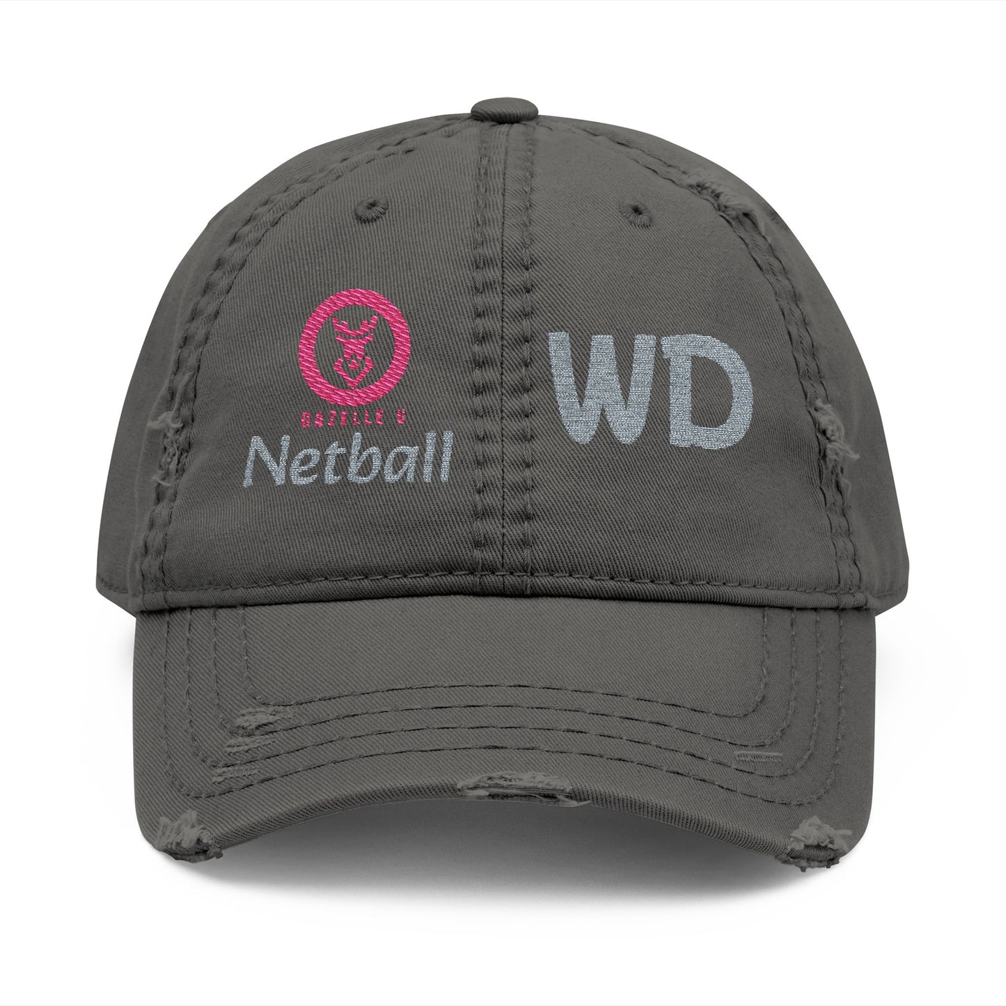 Gazelle 'Netball WD' Embroidered Distressed Baseball Cap