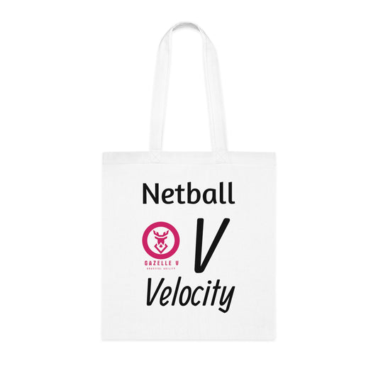 Gazelle Netball 'V for Velocity' Cotton Canvas Tote Bag