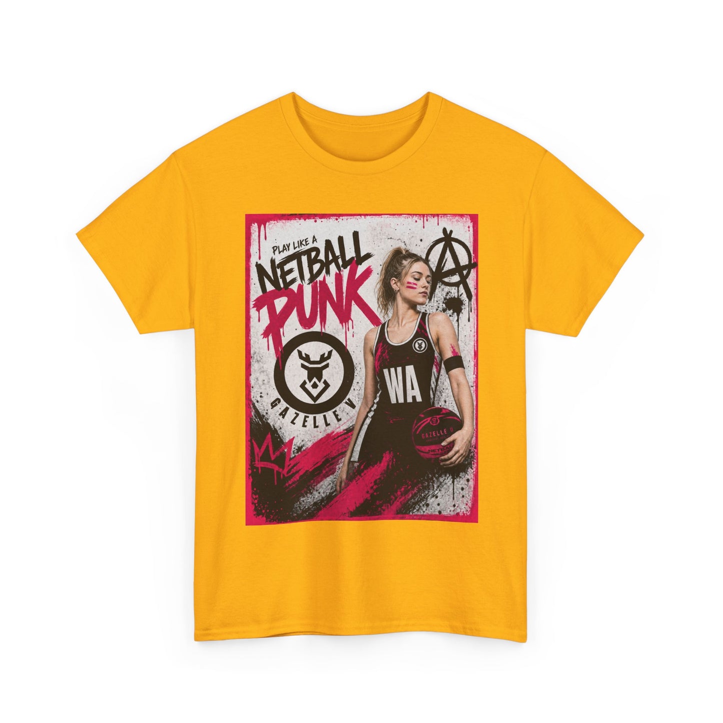 'WA Netball Punk' Limited Edition T-Shirt. PERSONALISATION AVAILABLE
