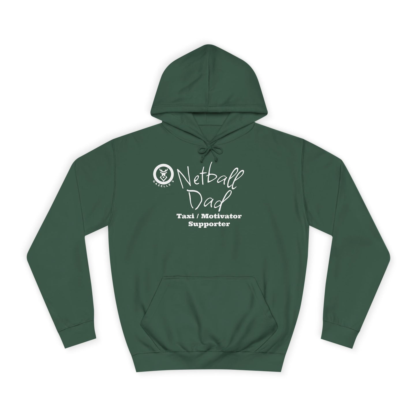 Gazelle V 'Netball Dad Taxi Motivator Supporter' Netball Hoodie