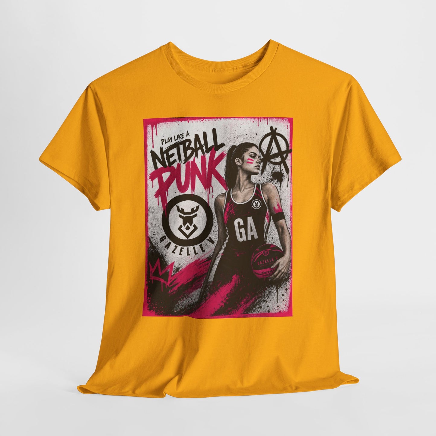 'GA Netball Punk' Limited Edition T-Shirt. PERSONALISATION AVAILABLE