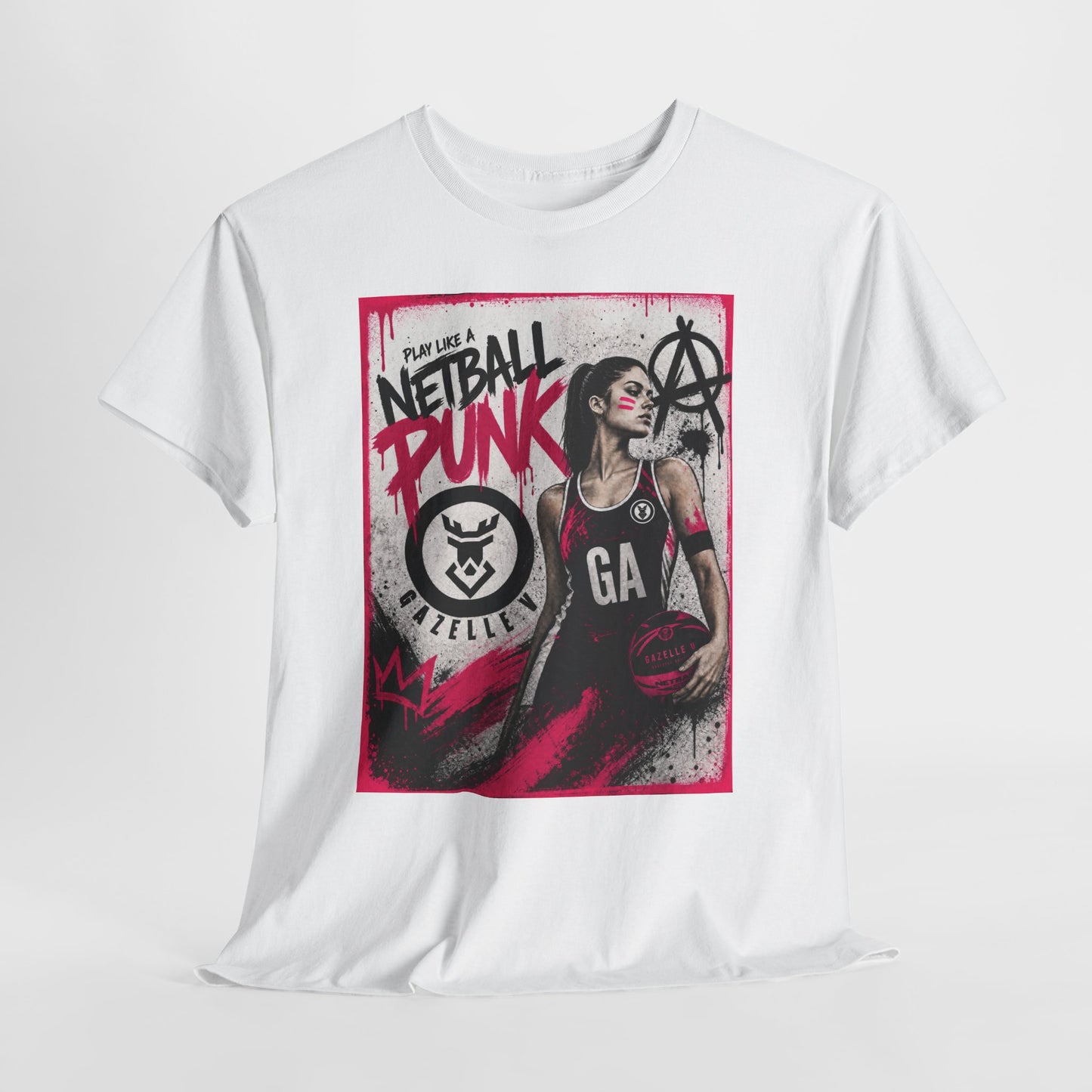 'GA Netball Punk' Limited Edition T-Shirt. PERSONALISATION AVAILABLE