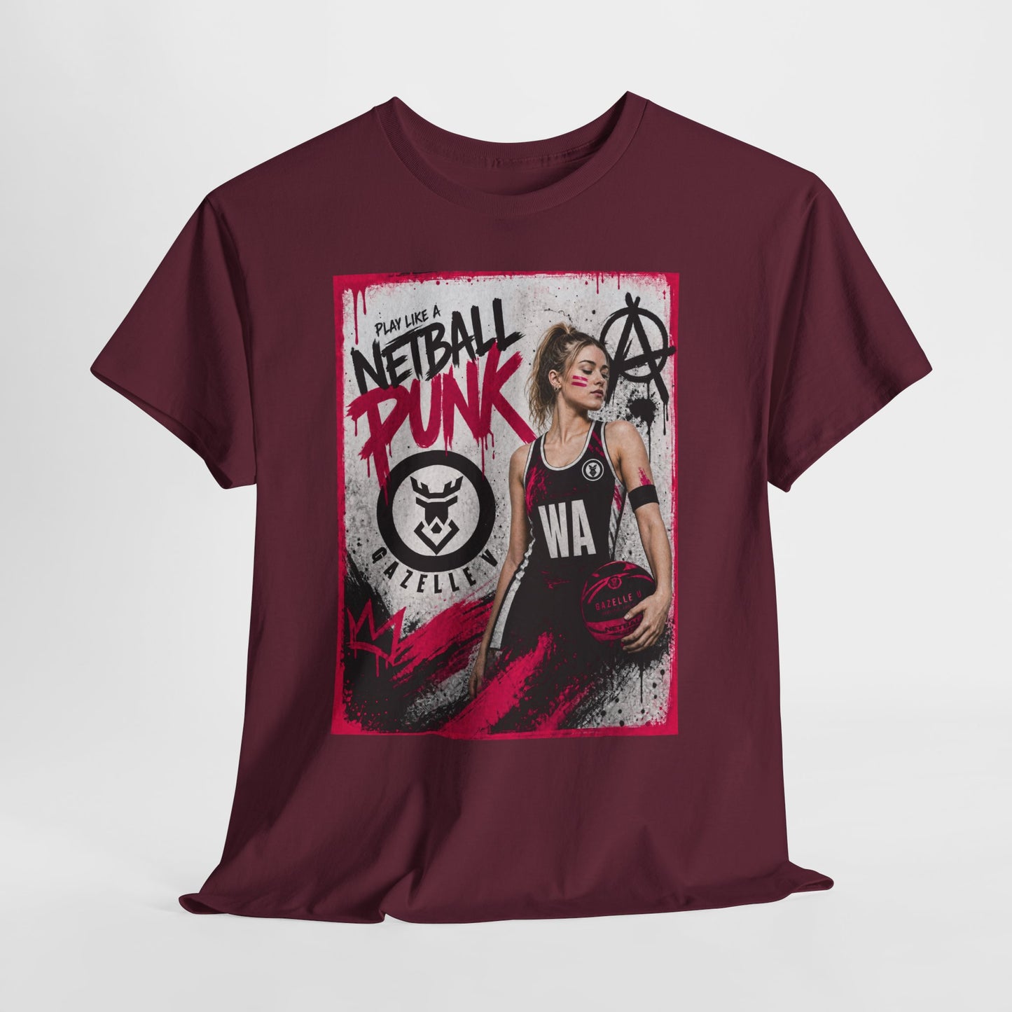 'WA Netball Punk' Limited Edition T-Shirt. PERSONALISATION AVAILABLE