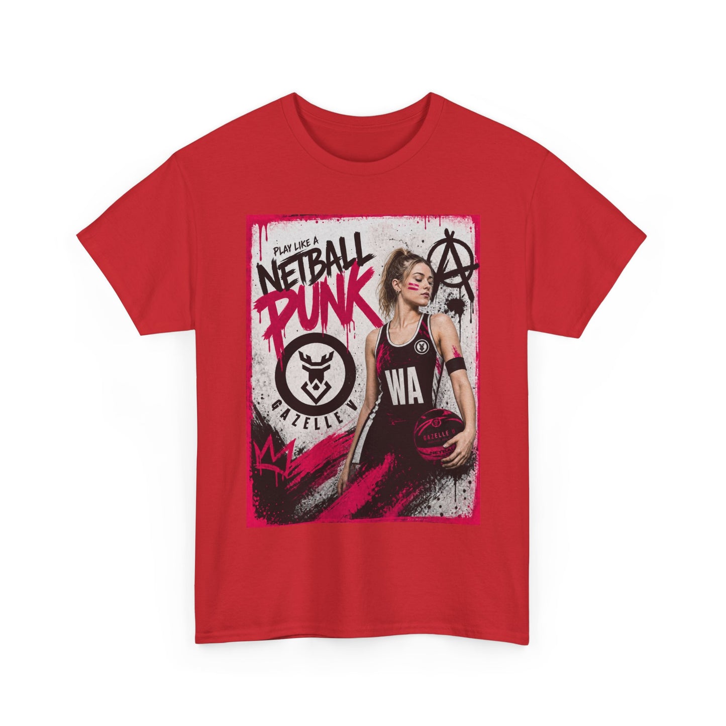 'WA Netball Punk' Limited Edition T-Shirt. PERSONALISATION AVAILABLE