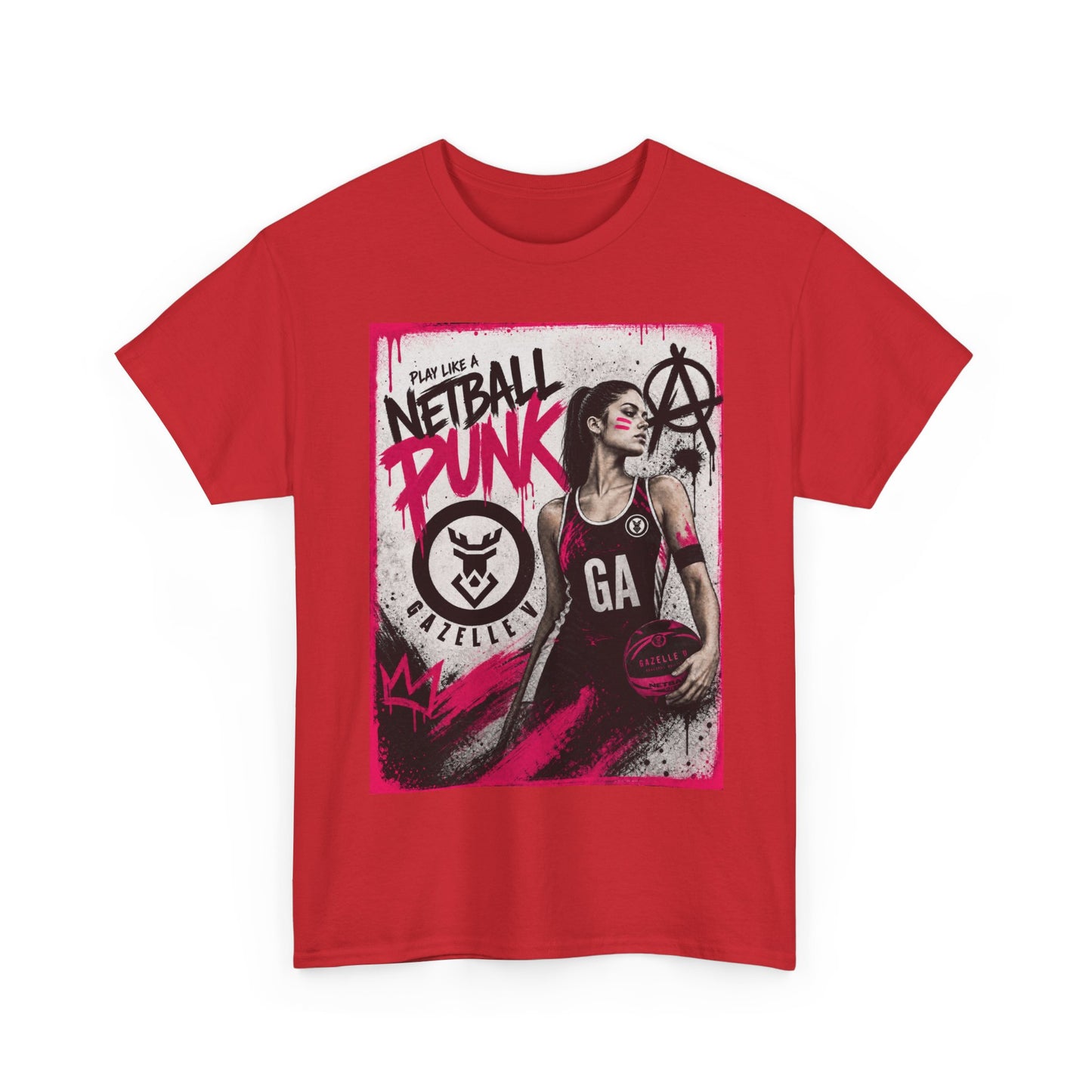 'GA Netball Punk' Limited Edition T-Shirt. PERSONALISATION AVAILABLE