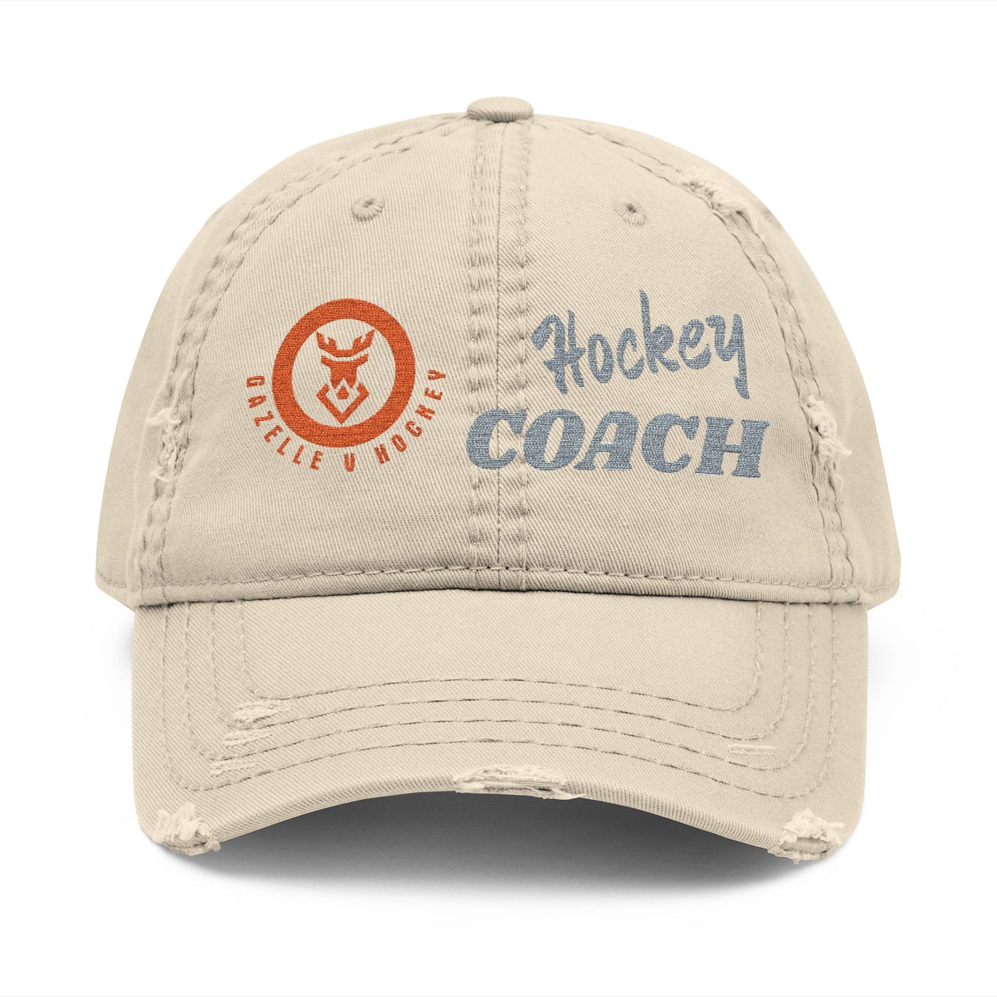 Gazelle V Hockey "Hockey Coach" Distressed Embroidered Cap