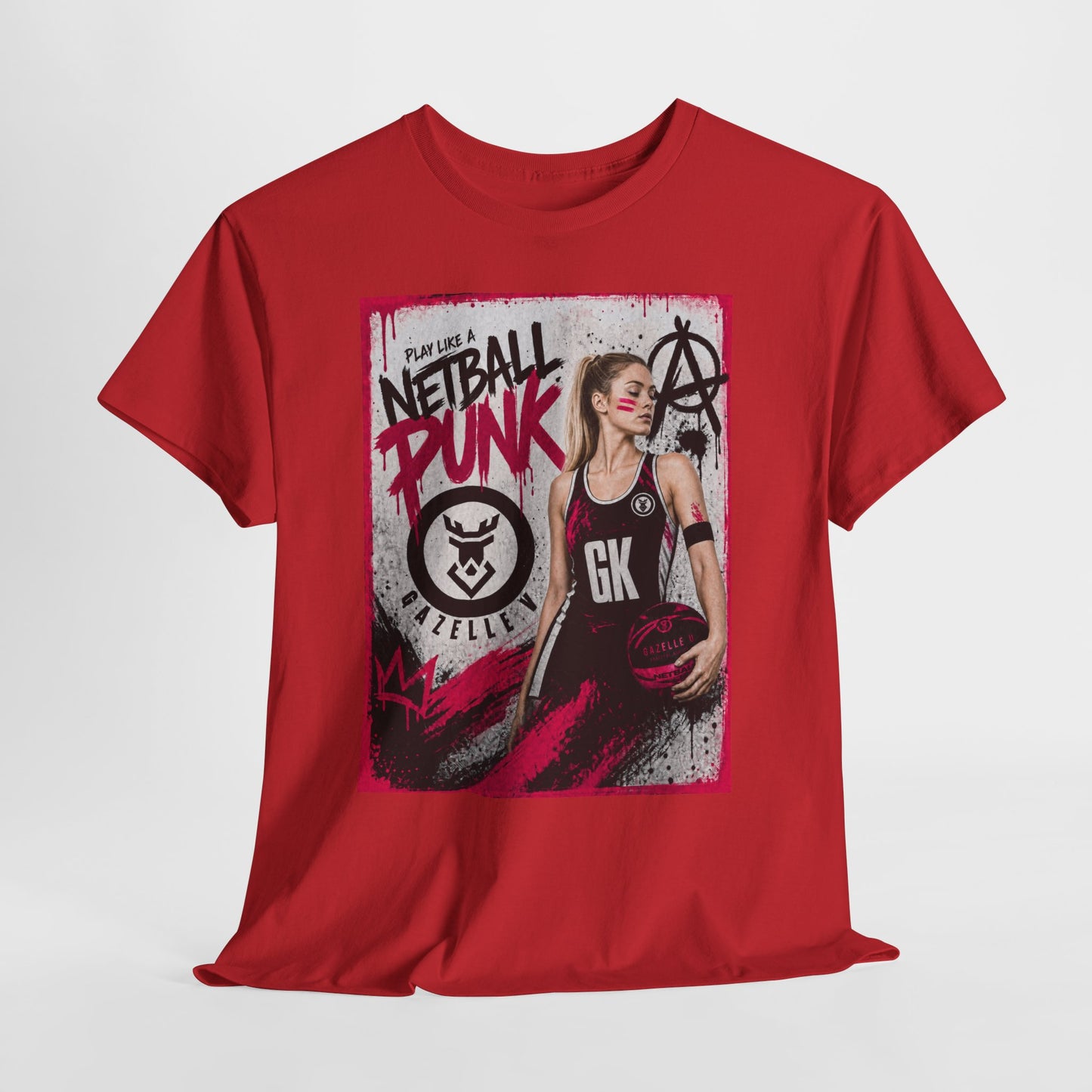 'GK Netball Punk' Limited Edition T-Shirt. PERSONALISATION AVAILABLE