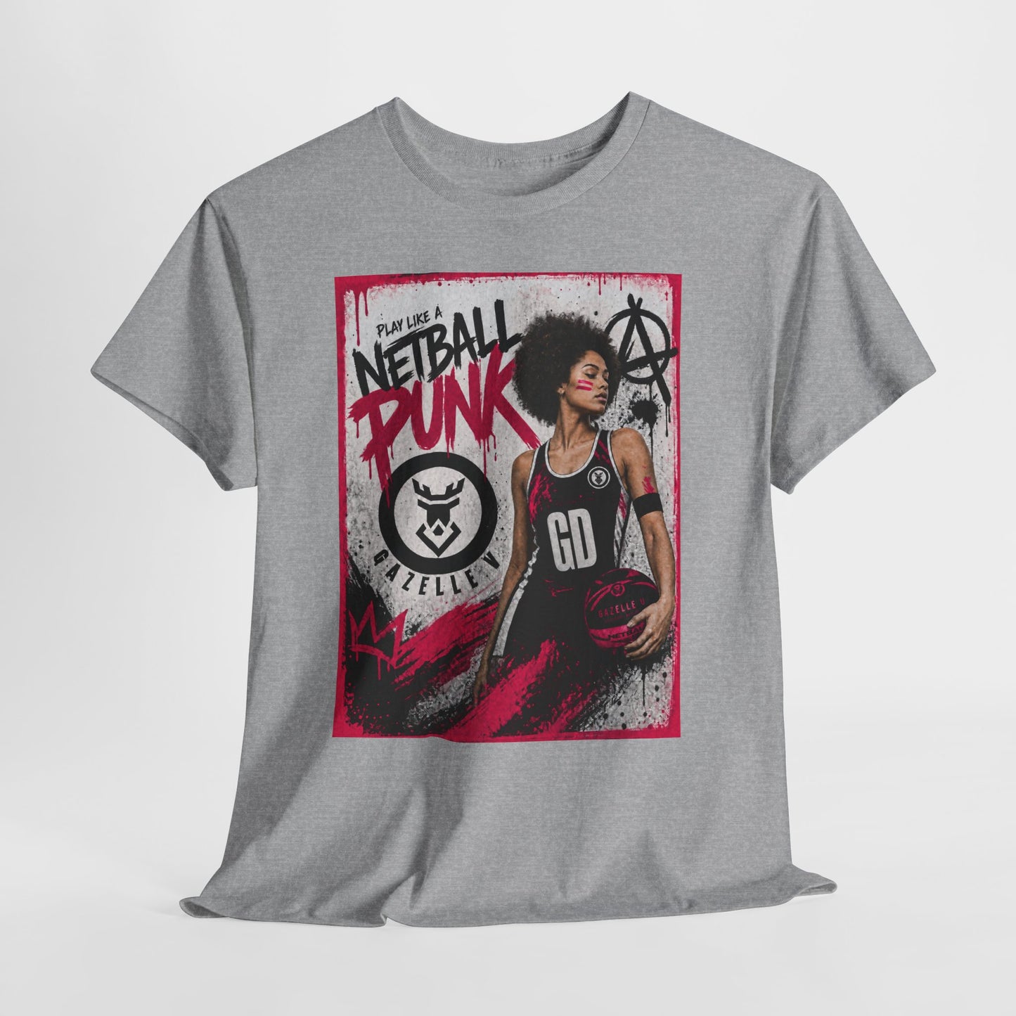'GD Netball Punk' Limited Edition T-Shirt. PERSONALISATION AVAILABLE