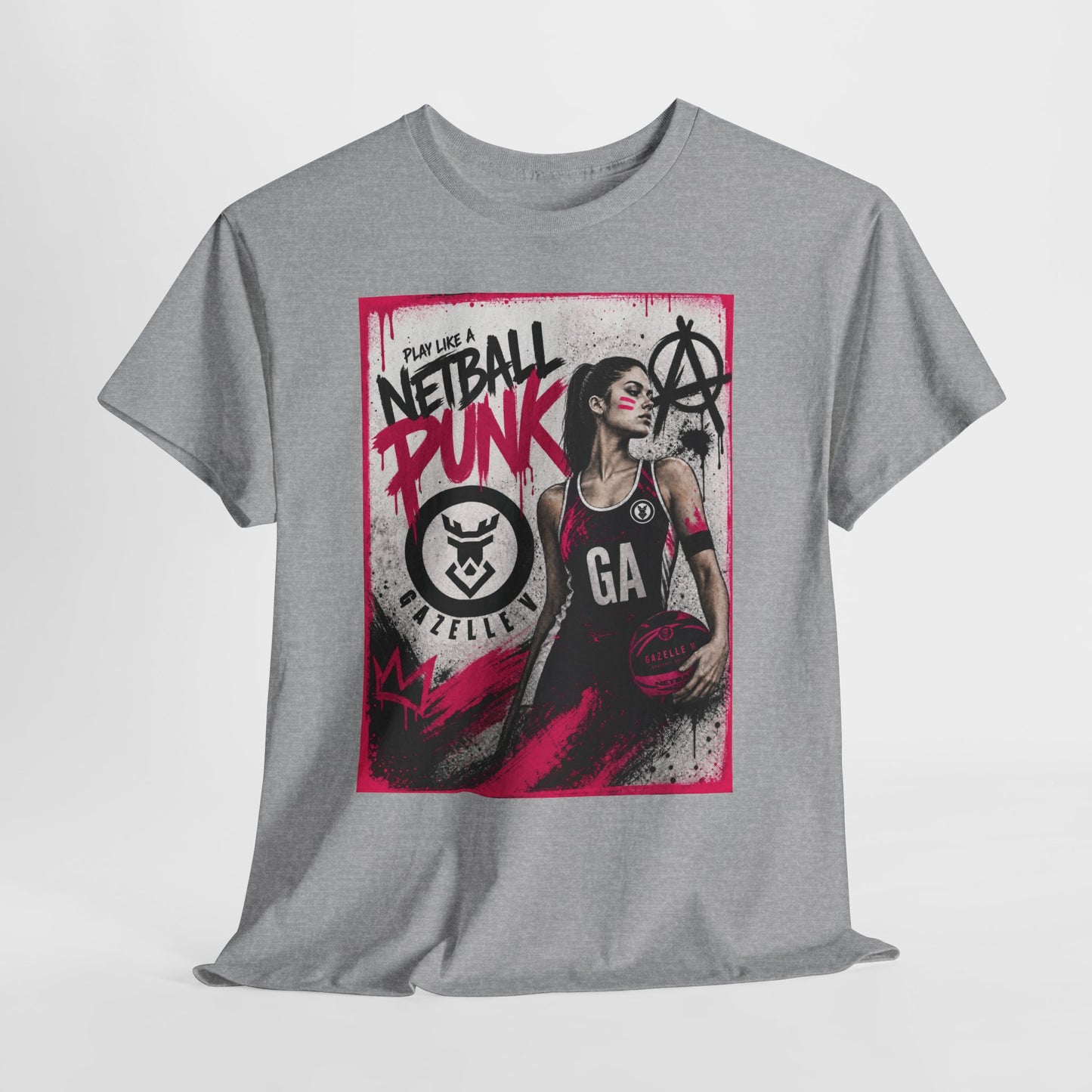 'GA Netball Punk' Limited Edition T-Shirt. PERSONALISATION AVAILABLE