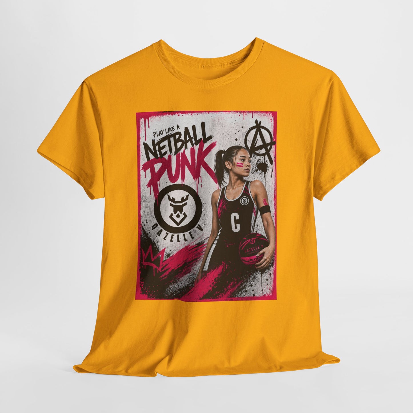'C Netball Punk' Limited Edition T-Shirt. PERSONALISATION AVAILABLE
