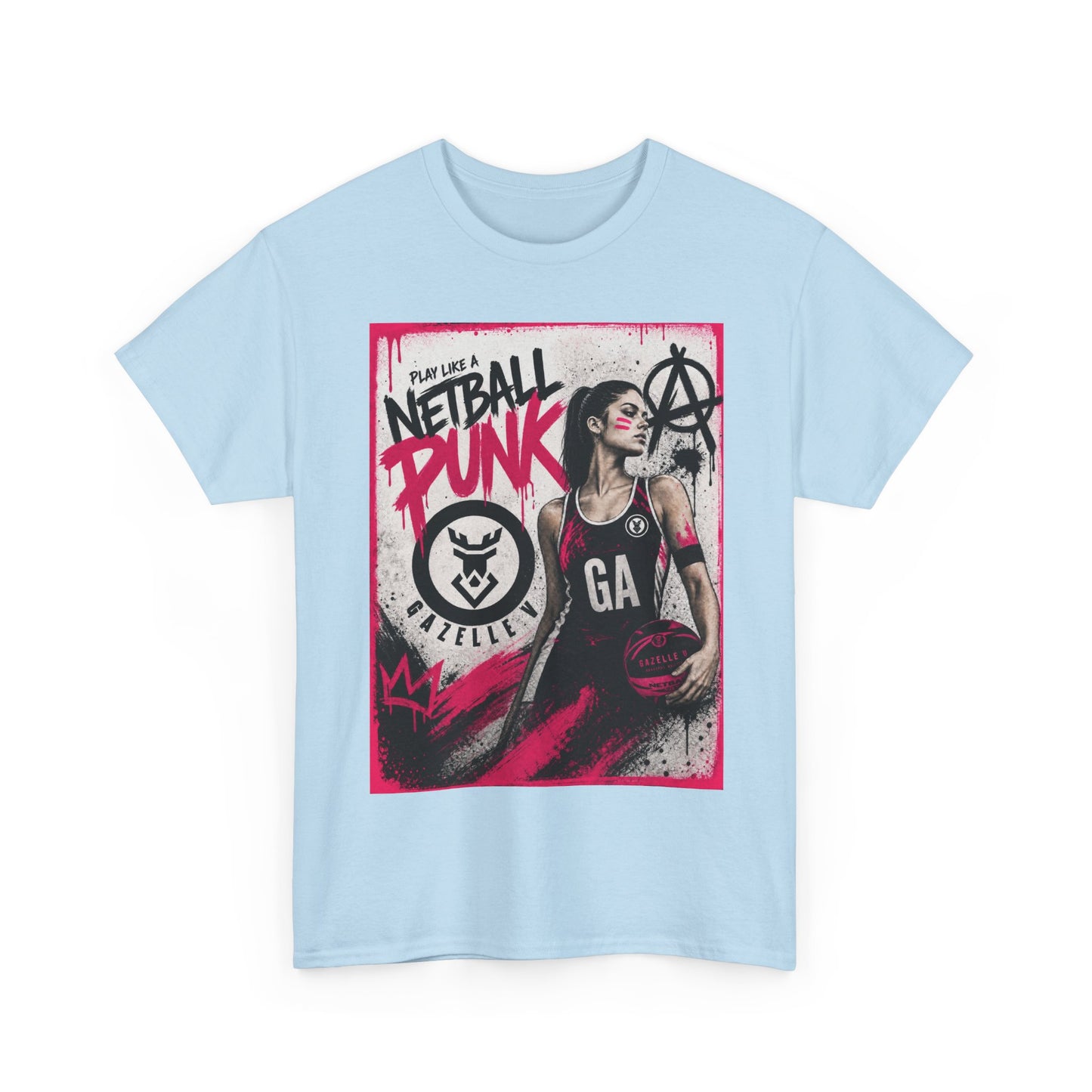 'GA Netball Punk' Limited Edition T-Shirt. PERSONALISATION AVAILABLE