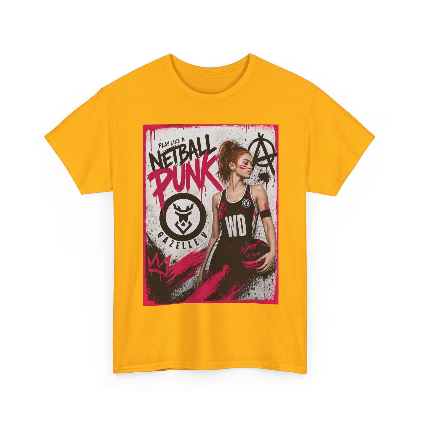 'WD Netball Punk' Limited Edition T-Shirt. PERSONALISATION AVAILABLE