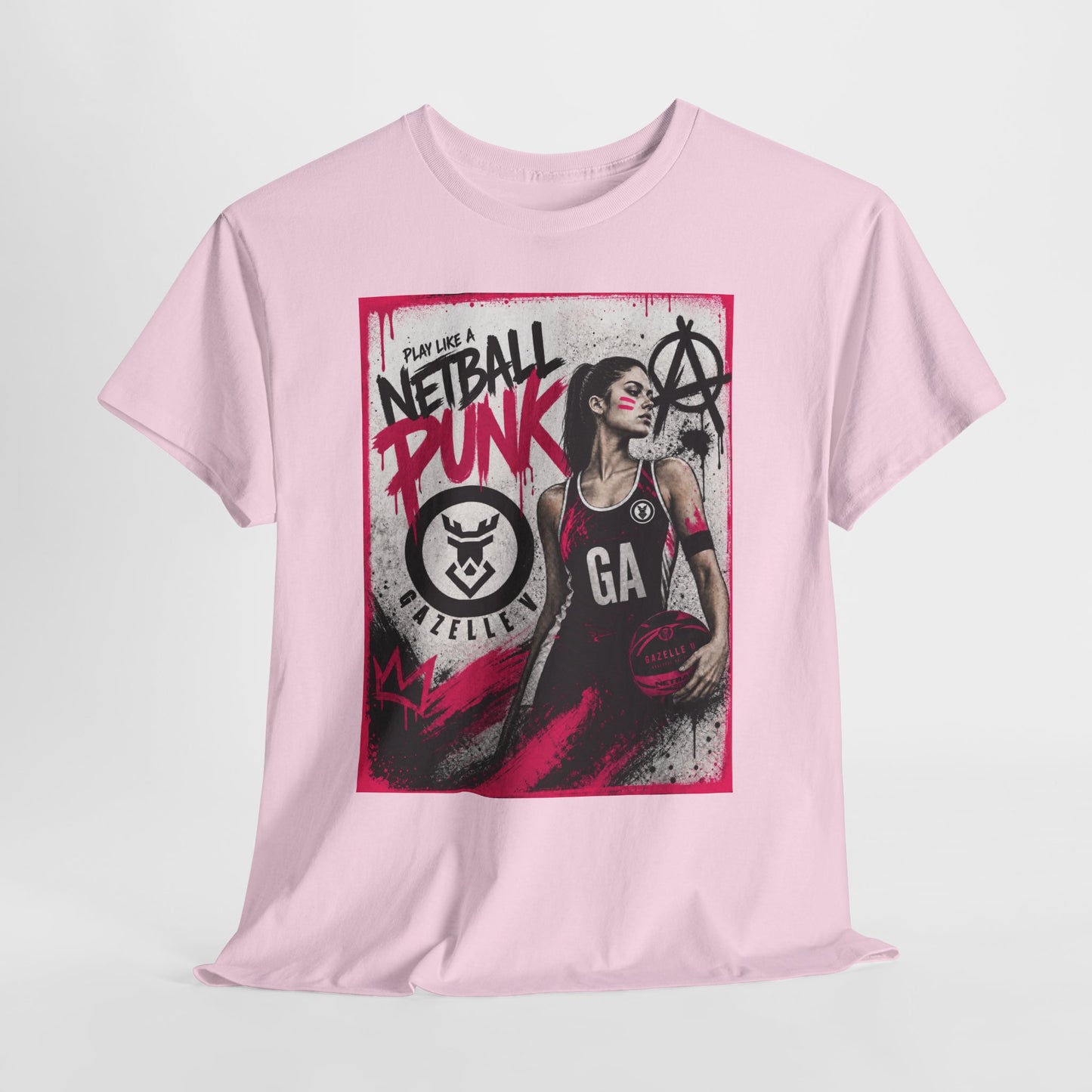 'GA Netball Punk' Limited Edition T-Shirt. PERSONALISATION AVAILABLE
