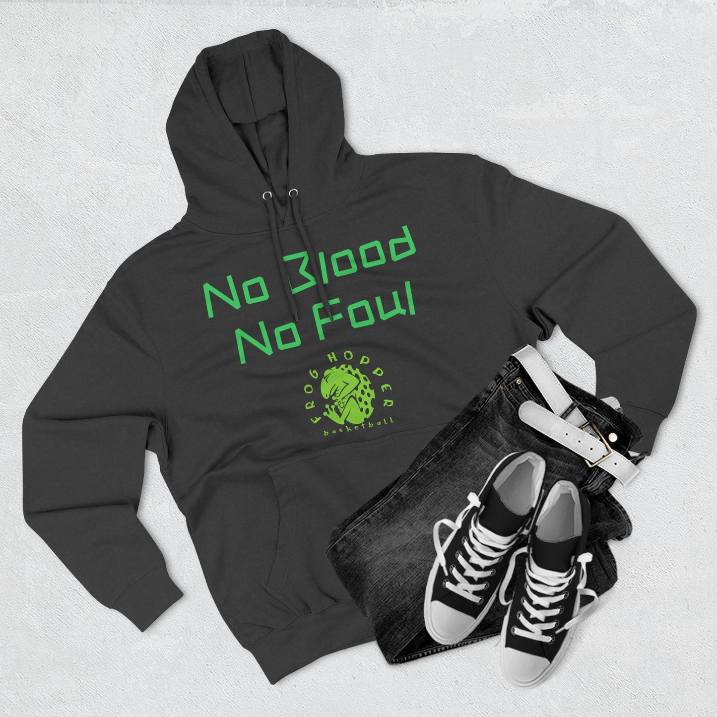 Frog Hopper Basketball "No Blood. No Foul" Sports Hoodie