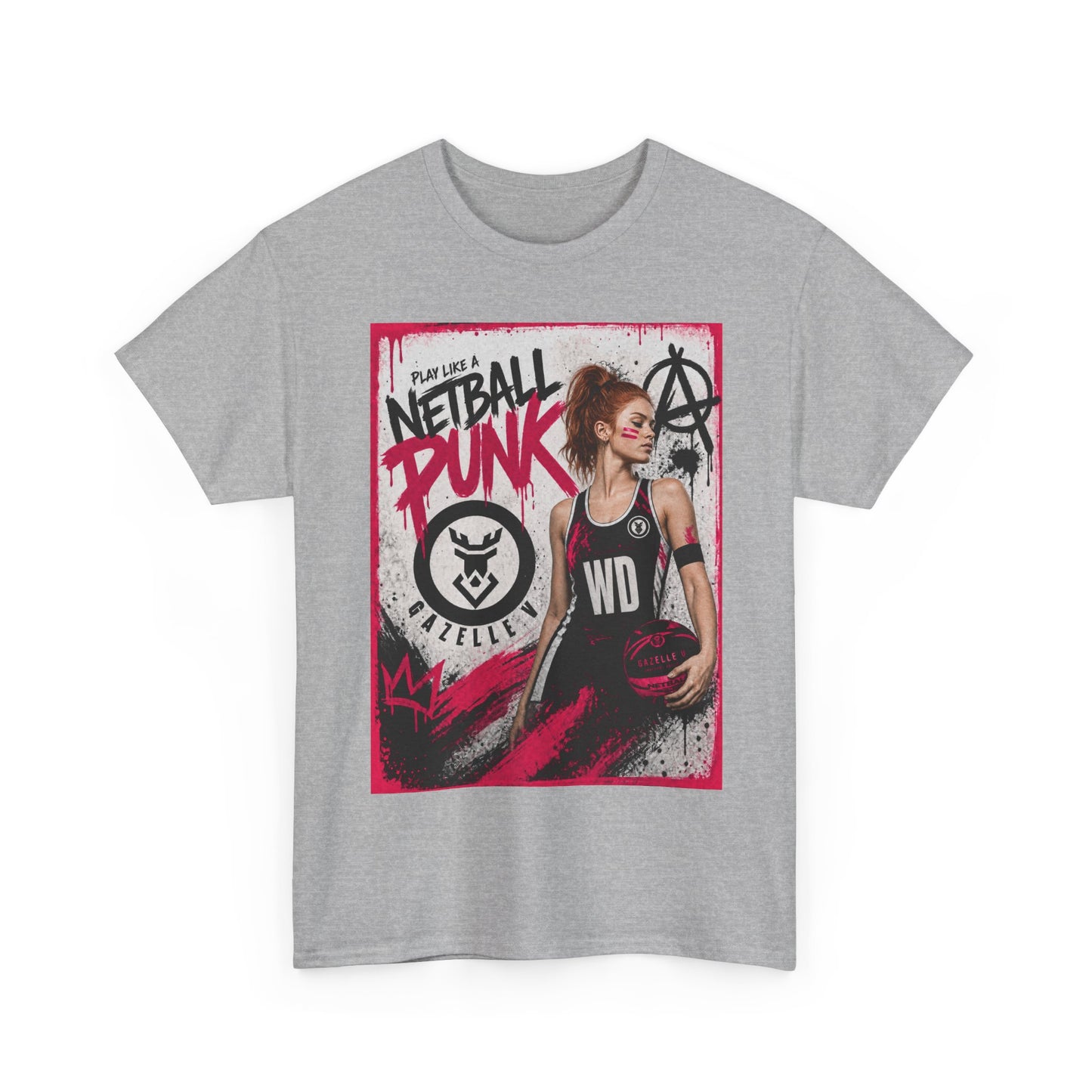 'WD Netball Punk' Limited Edition T-Shirt. PERSONALISATION AVAILABLE