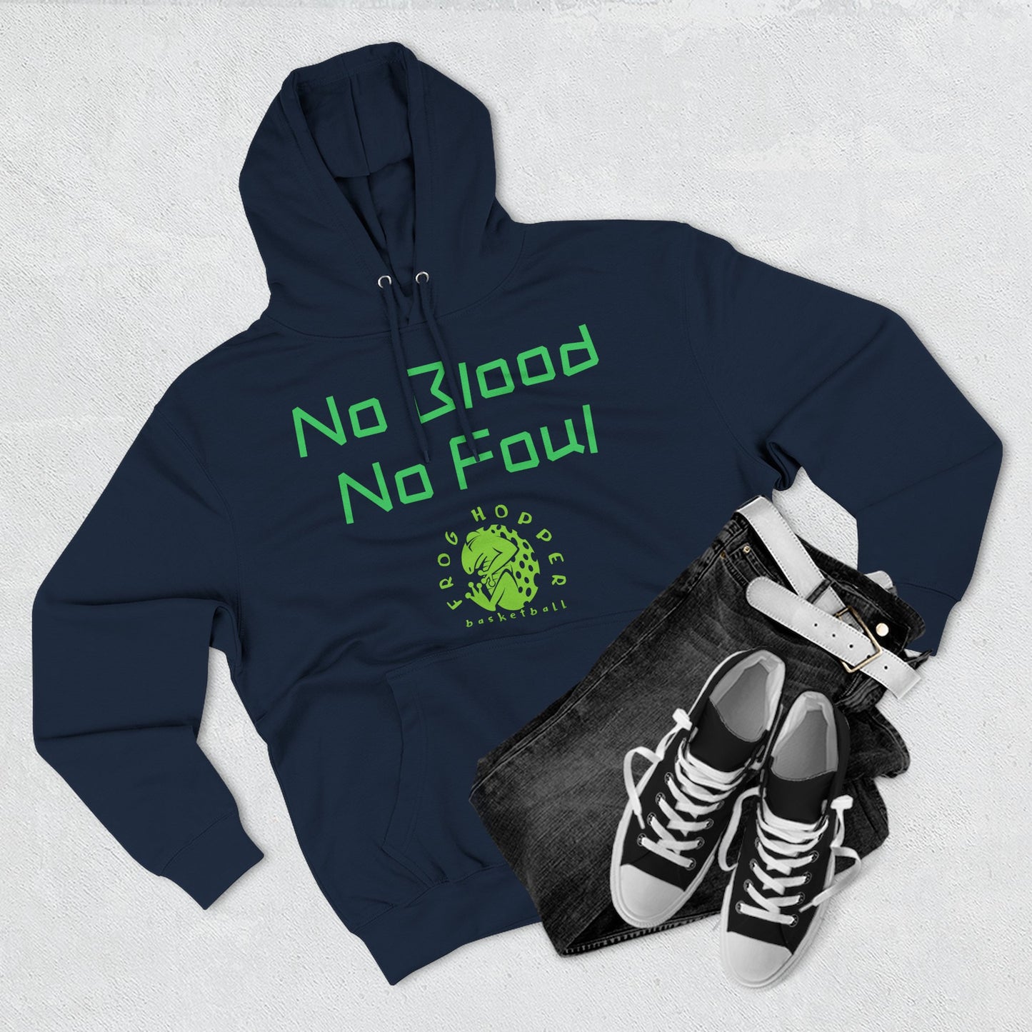 Frog Hopper Basketball "No Blood. No Foul" Sports Hoodie