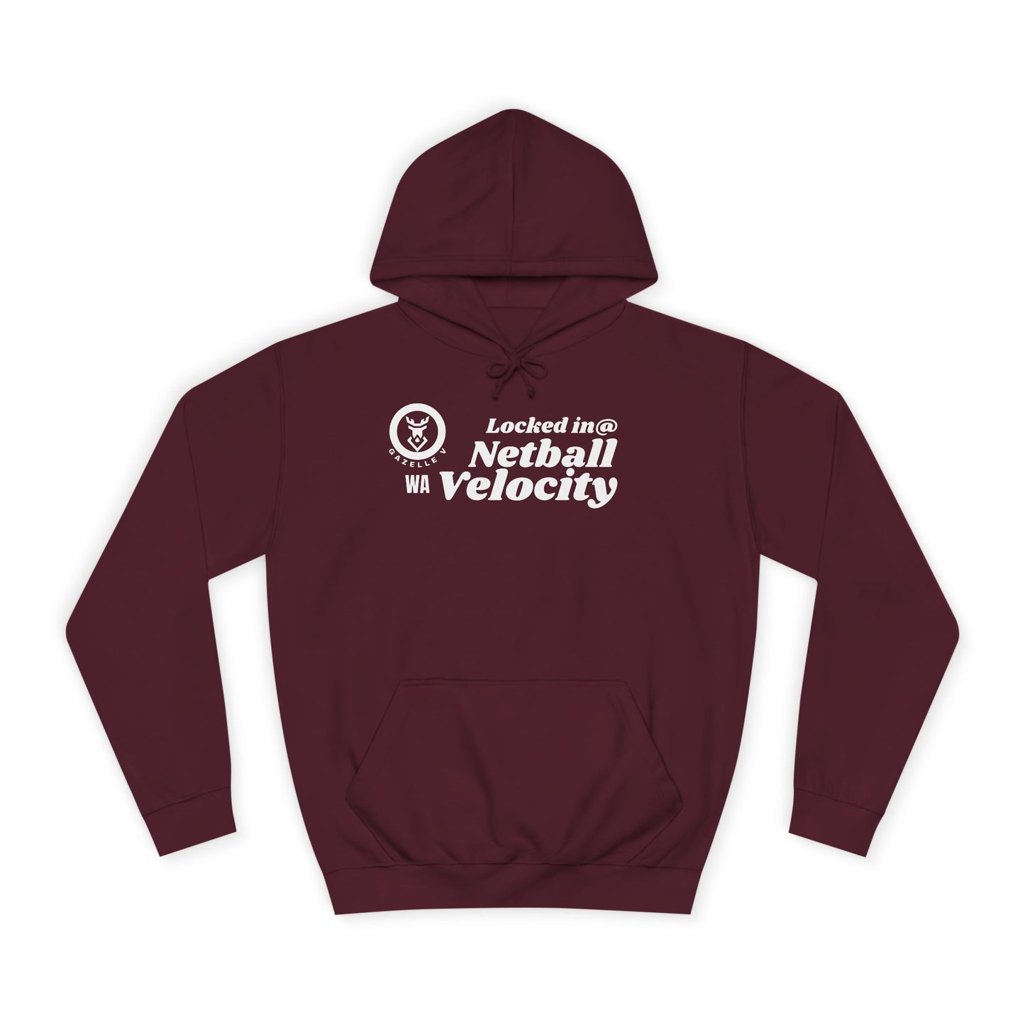 'Gazelle WA (Wing Attack) Locked In@ Netball Velocity' Hoodie