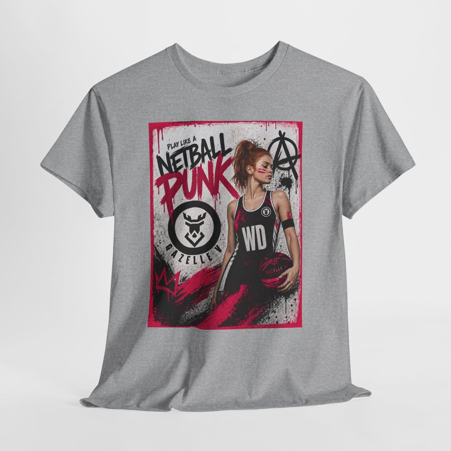'WD Netball Punk' Limited Edition T-Shirt. PERSONALISATION AVAILABLE