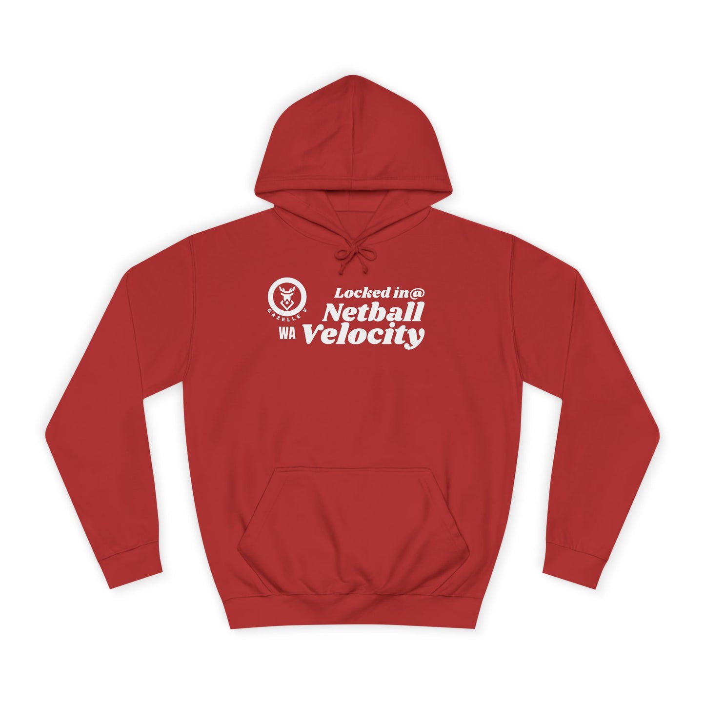 'Gazelle WA (Wing Attack) Locked In@ Netball Velocity' Hoodie