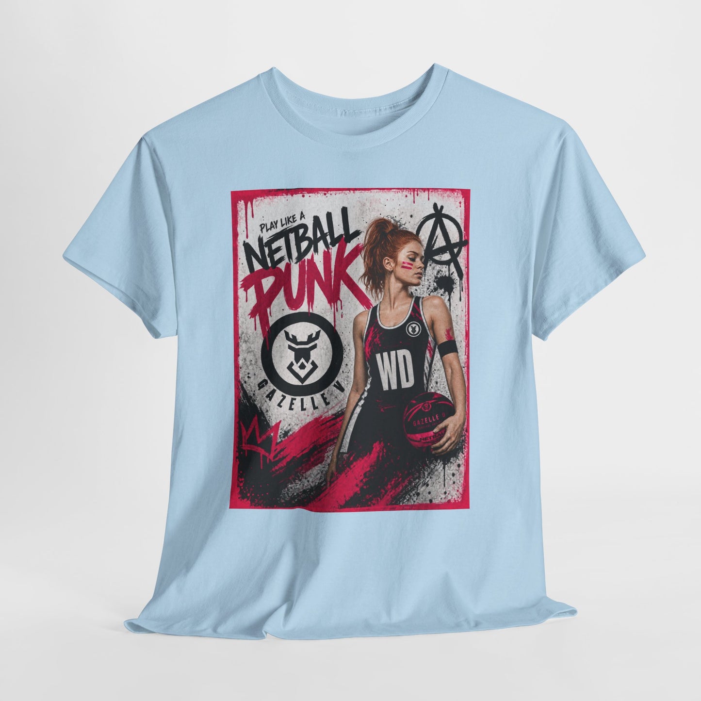 'WD Netball Punk' Limited Edition T-Shirt. PERSONALISATION AVAILABLE