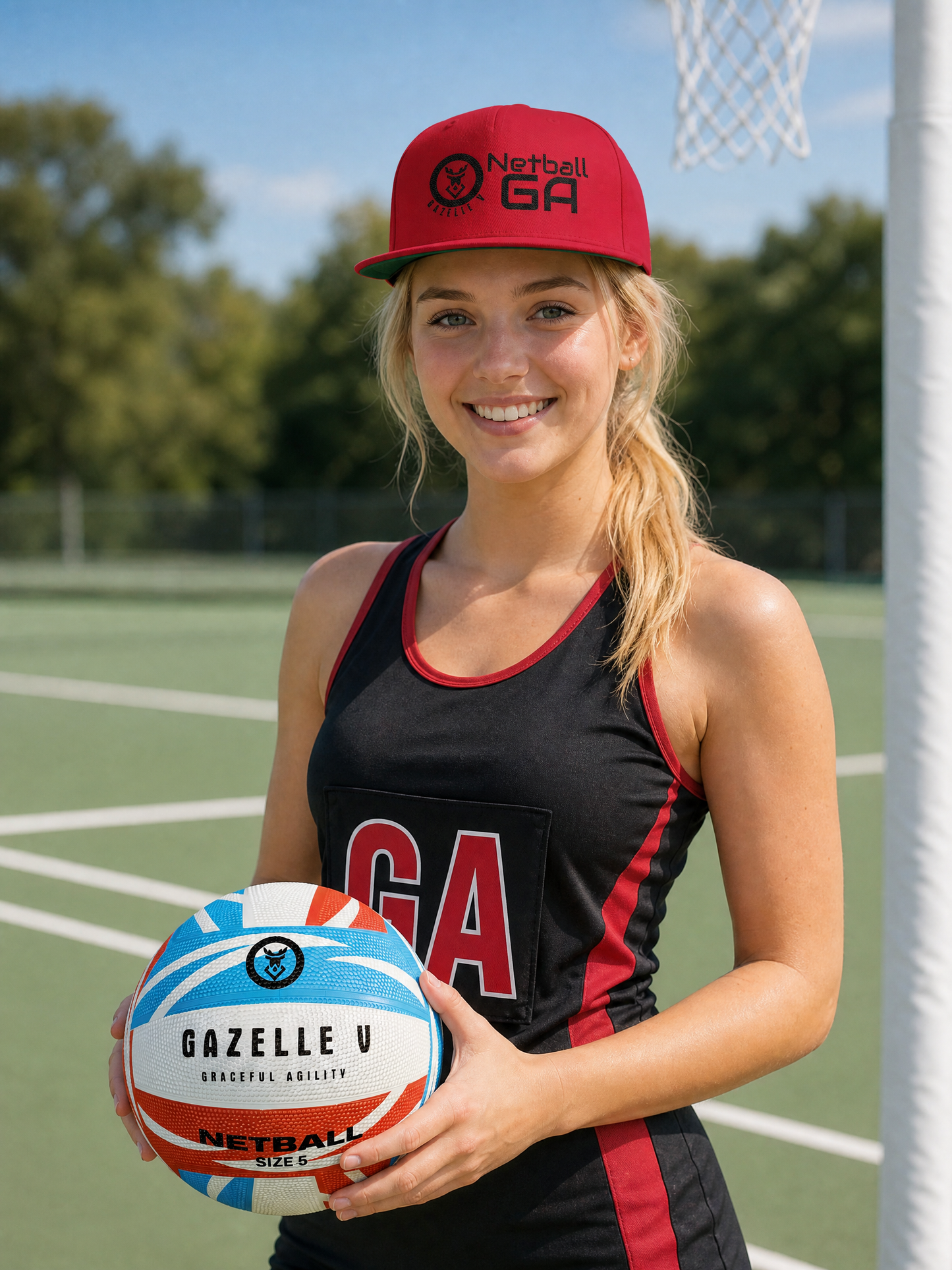 Gazelle V 'Netball GA' – Embroidered Premium Sports Cap