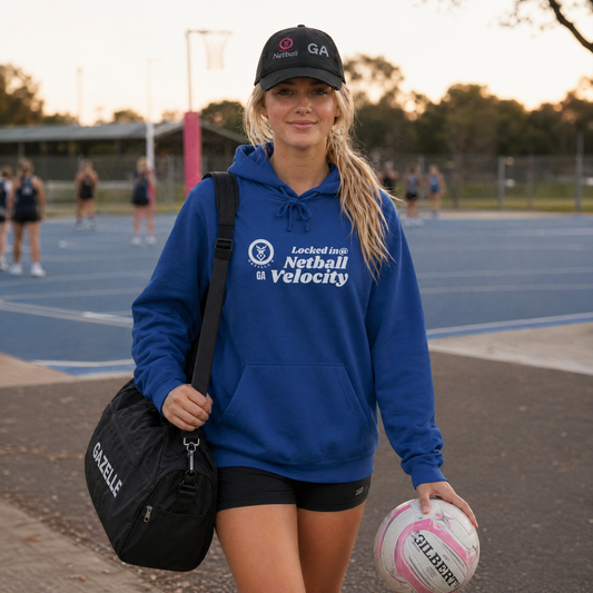 Gazelle 'Netball GA' Embroidered Distressed Baseball Cap