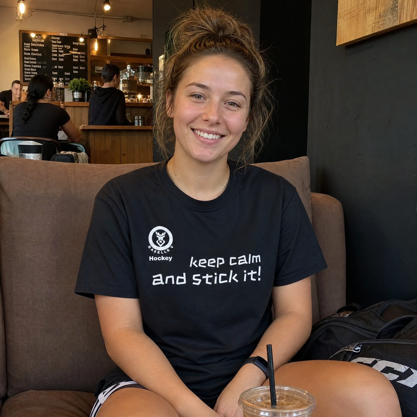 Gazelle V 'Keep Calm and Stick It' Hockey T-Shirt