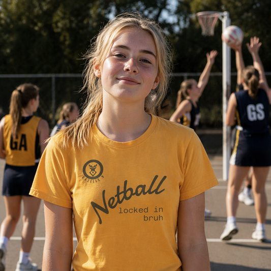 Gazelle V Netball "locked in bruh" Sports T-Shirt