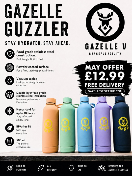 'GG Guzzling Gazelle' Stainless Steel 500ml Drinking Bottle