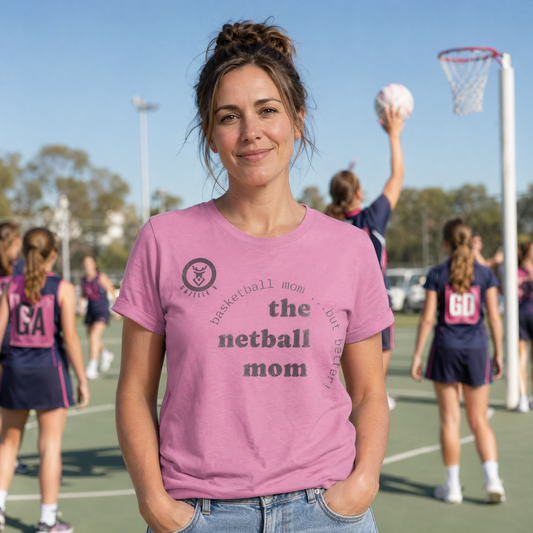 Gazelle 'the netball mum' t-shirt with Gazelle V Logo