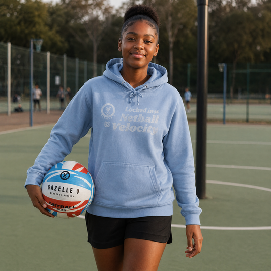 'Gazelle GS (Goal Shooter) Locked In@ Netball Velocity' Hoodie
