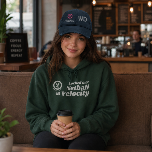 Gazelle 'Netball WD' Embroidered Distressed Baseball Cap